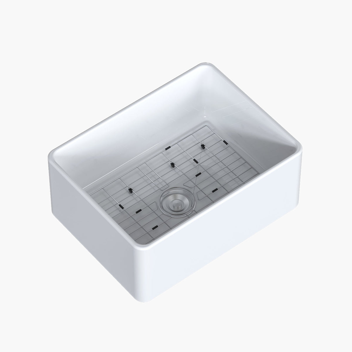 Fireclay Farmhouse Sink With Deep Single Bowl Model HR-S2418W
