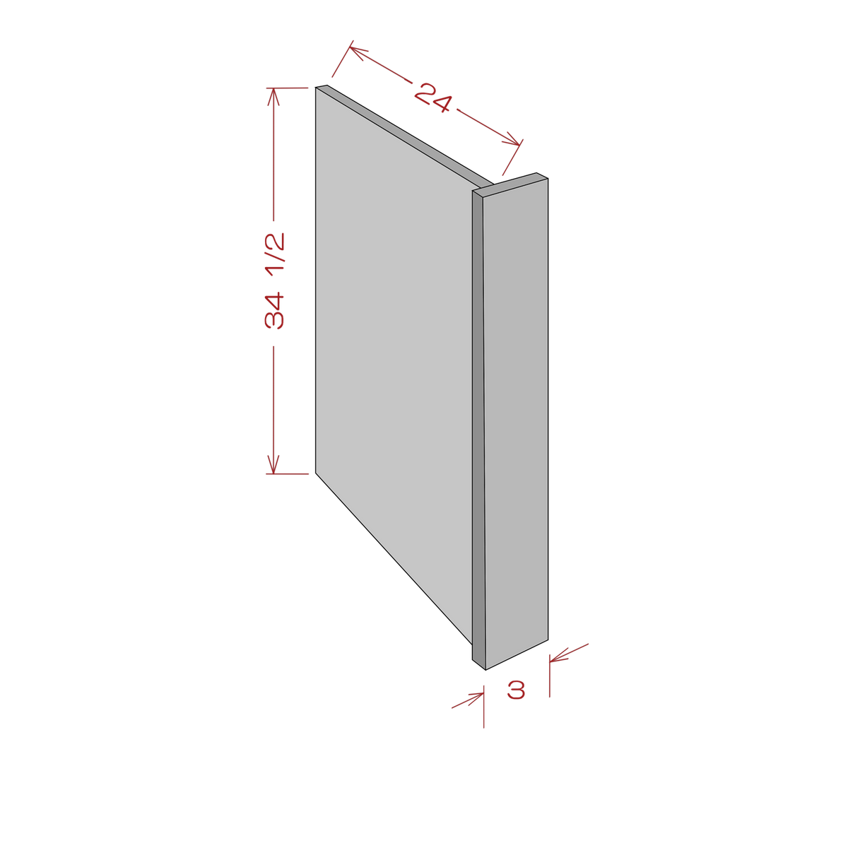 Dishwasher Panel - Shaker White
