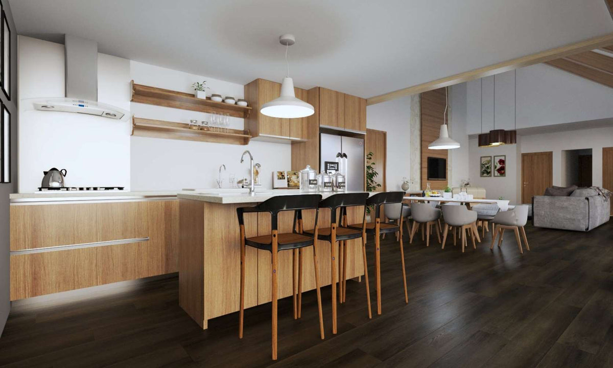 Heemo Dark Chip Waterproof LVP Flooring