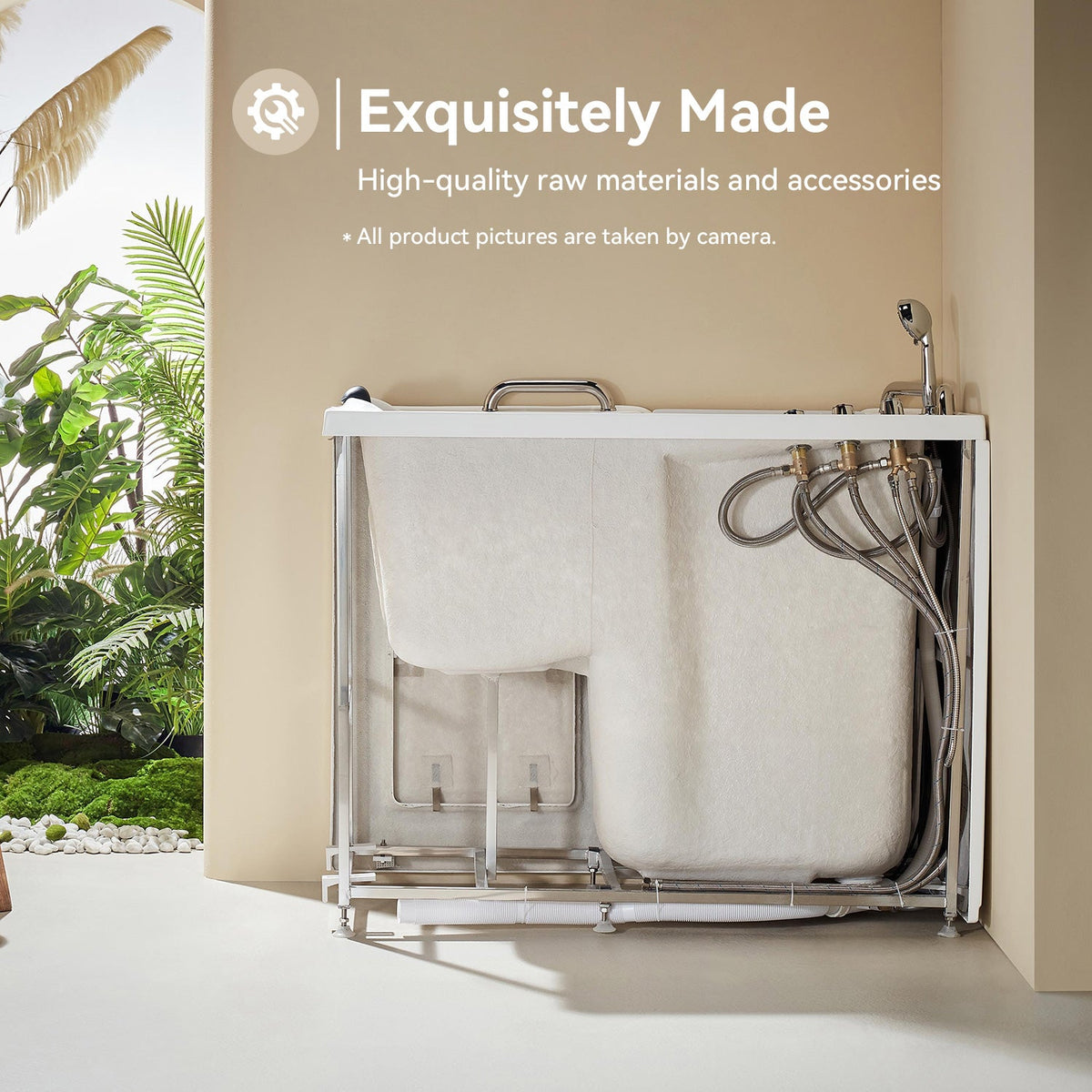 WT52-L 52" Walk-In Tub with Shower, 18" ADA Seat & 3 Handles