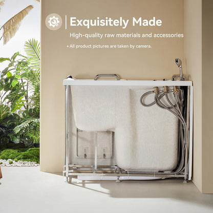 WT52-L 52" Walk-In Tub with Shower, 18" ADA Seat & 3 Handles