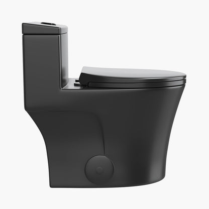 T0338B matte black one-piece toilet