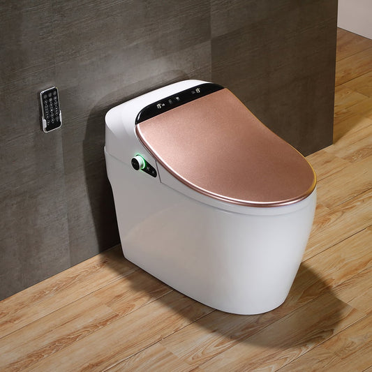 Hynova AX2 Automatic Smart Bidet Toilet with Auto Open/Close Lid Rose Gold 1.28 GPF