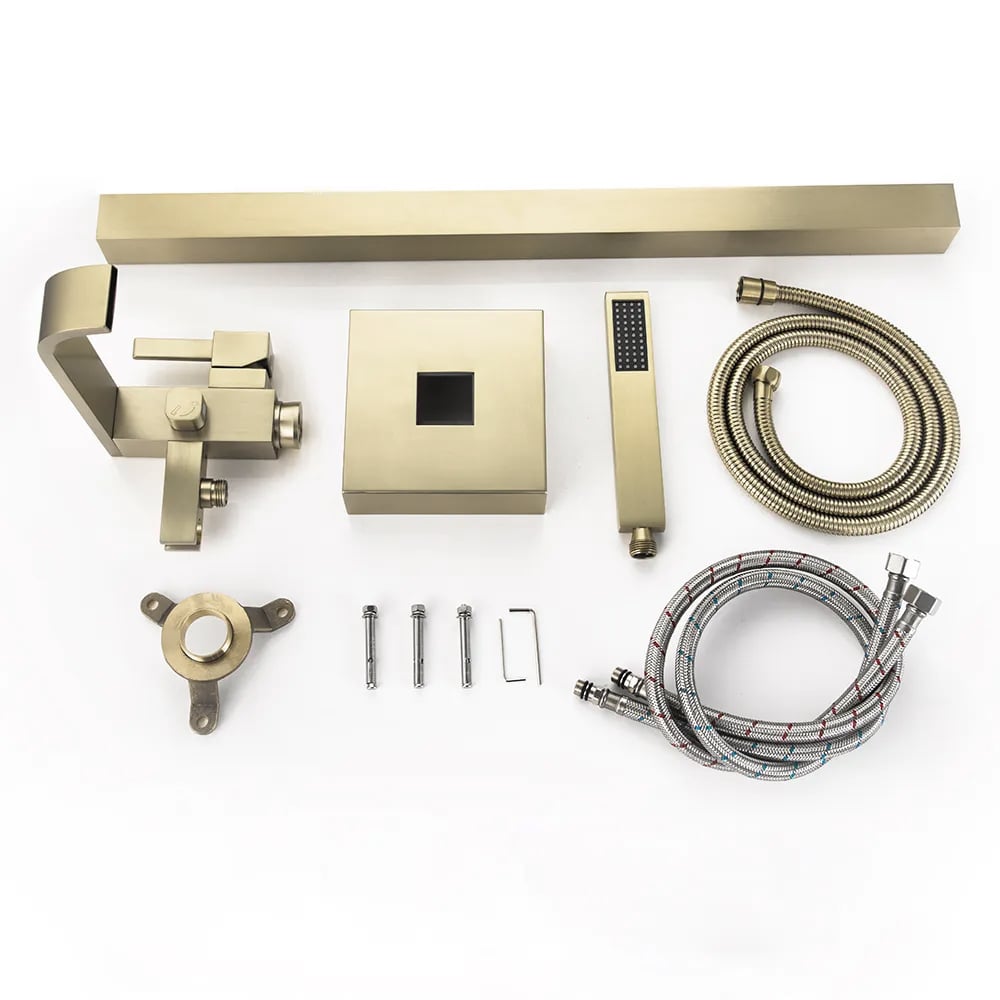 Dree Floor Mounted Tub Filler Single Handle Freestanding Bathtub Faucet Handheld Shower