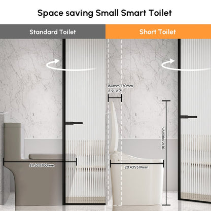 Fitro H1 Compact Smart Bidet Toilet with Deodorization and Automatic Flushing, 1.32 GPF