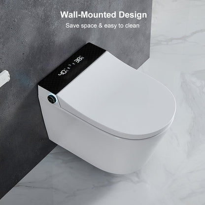 Airloo S1 Set of Two Wall-Mounted Smart Bidet Toilet with In-Wall Tank White 1.58 GPF