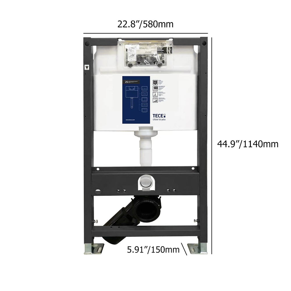 Airloo S1 Set of Two Wall-Mounted Smart Bidet Toilet with In-Wall Tank White 1.58 GPF
