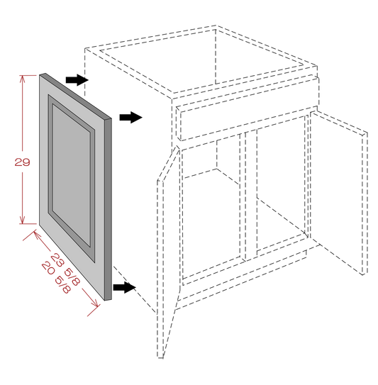 Base Decorative Door - Shaker White