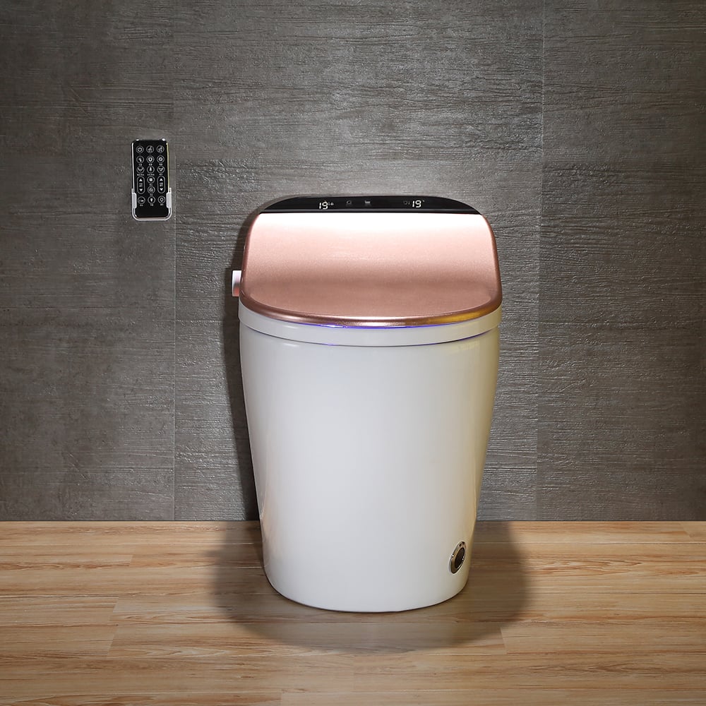 Hynova AX2 Automatic Smart Bidet Toilet with Auto Open/Close Lid Rose Gold 1.28 GPF