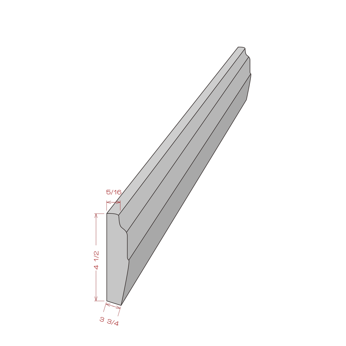 Furniture Base Molding - Shaker White