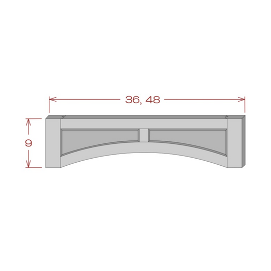 Arched Valance - Shaker White