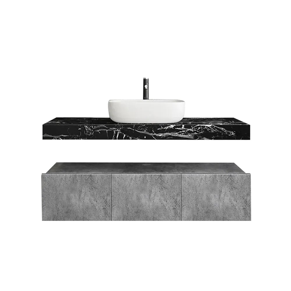 48" Modern Floating Bathroom Vanity Set with Single Vessel Sink Wall Mounted