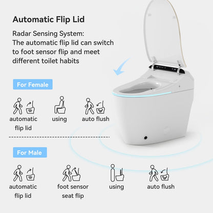 Hynova AX2 Pro Smart Bidet Toilet with Aromatherapy, Rose Gold, 1.28 GPF