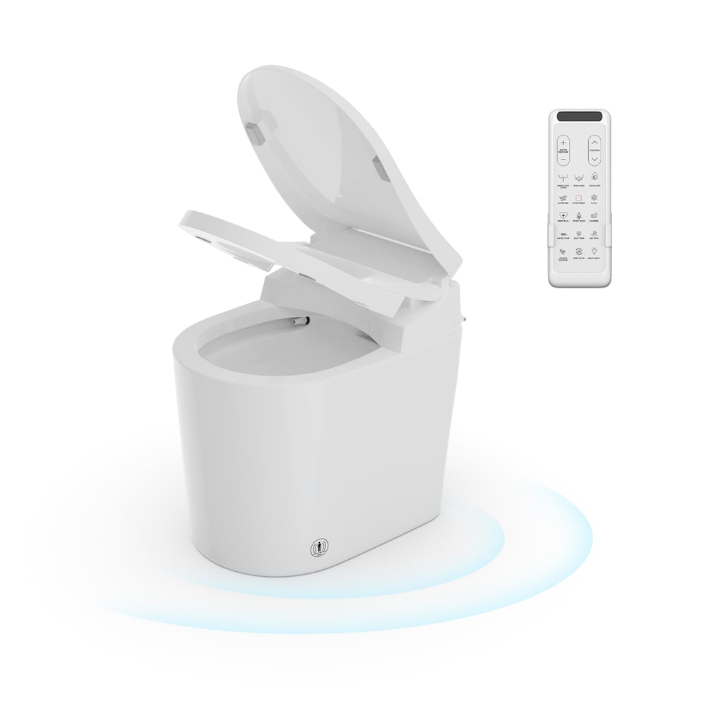 Fitro H1 Compact Smart Bidet Toilet with Deodorization and Automatic Flushing, 1.32 GPF