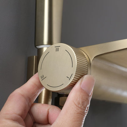 Luxury Wall-Mounted Shower System with Rainfall Head & Body Spray