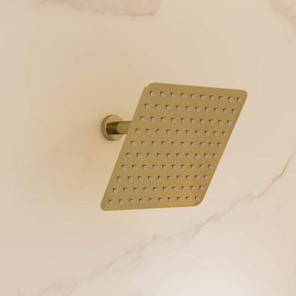 Dual Head Shower System – 12" Ceiling & 8" Wall Shower with Handheld, Solid Brass