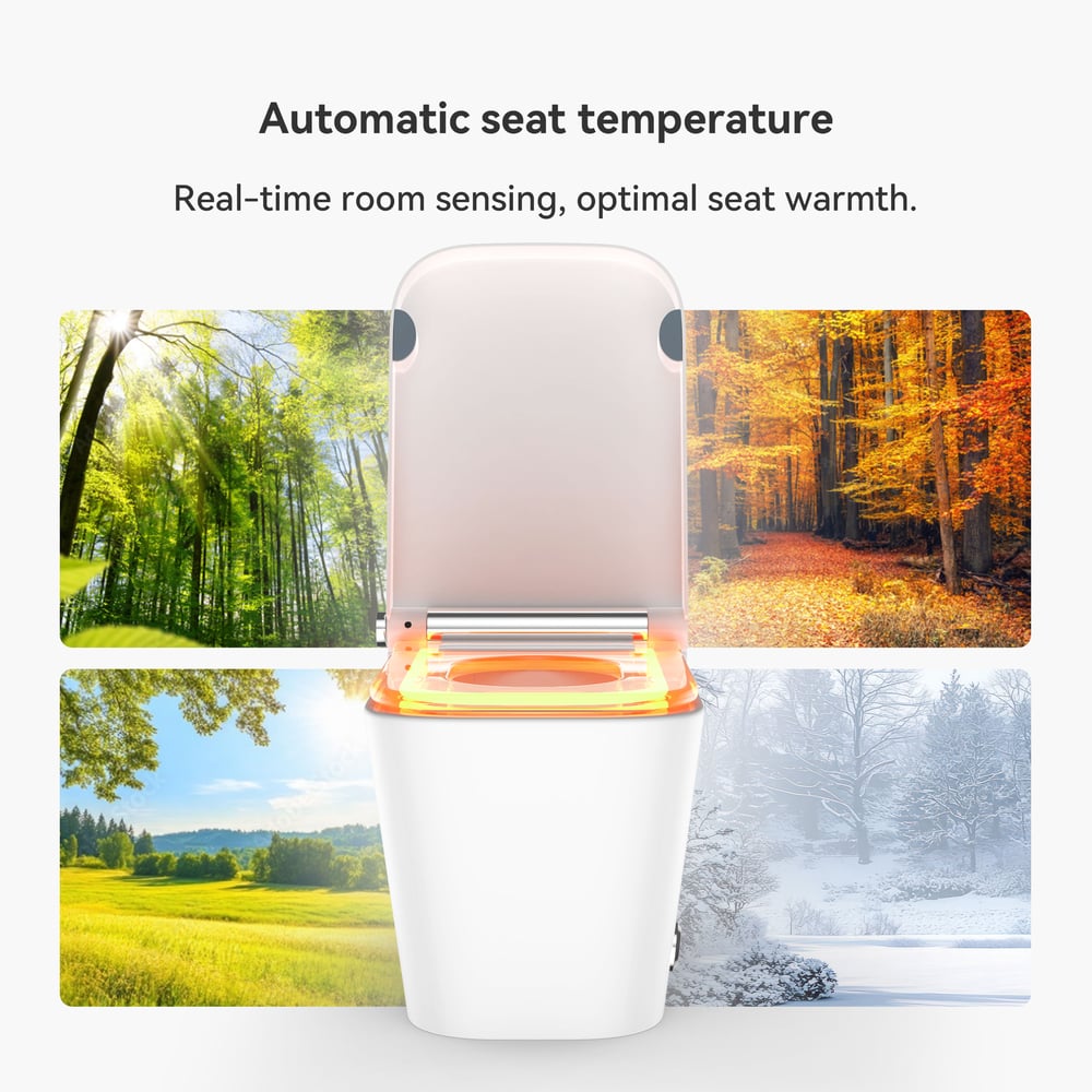 Cubera V2 Smart Bidet Toilet with Aromatherapy, Dual Flush 1.32/1.58 GPF