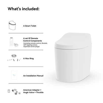 Fitro H1 Compact Smart Bidet Toilet with Deodorization and Automatic Flushing, 1.32 GPF