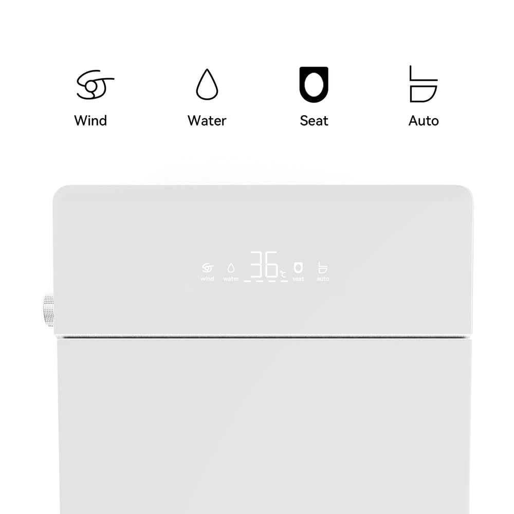 Fitro H2 Pro Compact Smart Bidet Toilet with Built-In Tank, UV Sterilization, 1.32 GPF