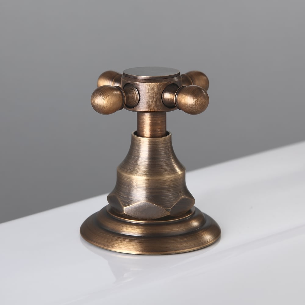Chester Traditional Double Handle Bathroom Widespread Sink Faucet Victorian Spout