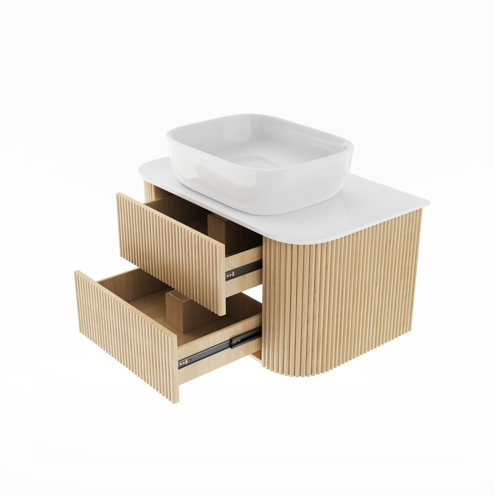 Bathroom Vanity Set 31.5" Modern Floating Sintered Stone Bathroom Vanity with Sink