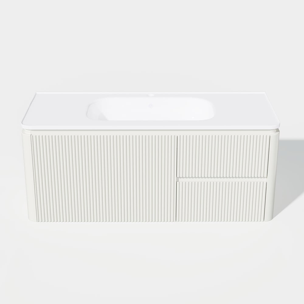 Bathroom Vanity Set 47.2" Modern Warm White LED Floating Bathroom Vanity with Sink