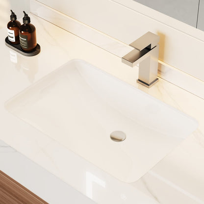 Modern 39" Walnut Floating Single Bathroom Vanity with Sintered Stone Top and Sink