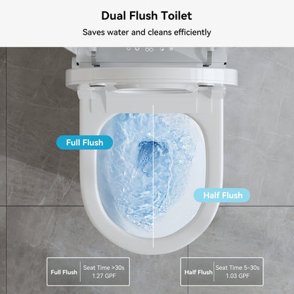 Glowin K4 Smart Bidet Toilet with Aromatherapy, ADA Height, Dual Flush 0.92/1.32 GPF