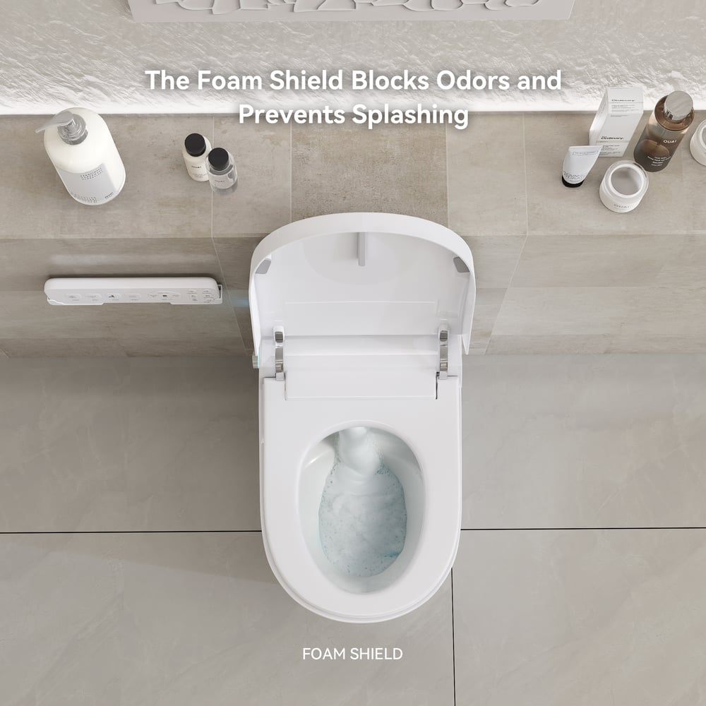 Fitro H2 Pro Compact Smart Bidet Toilet with Built-In Tank, UV Sterilization, 1.32 GPF