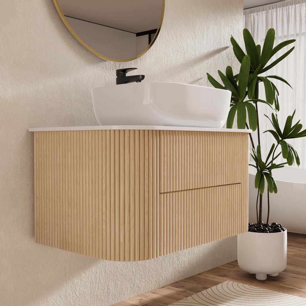 Bathroom Vanity Set 31.5" Modern Floating Sintered Stone Bathroom Vanity with Sink
