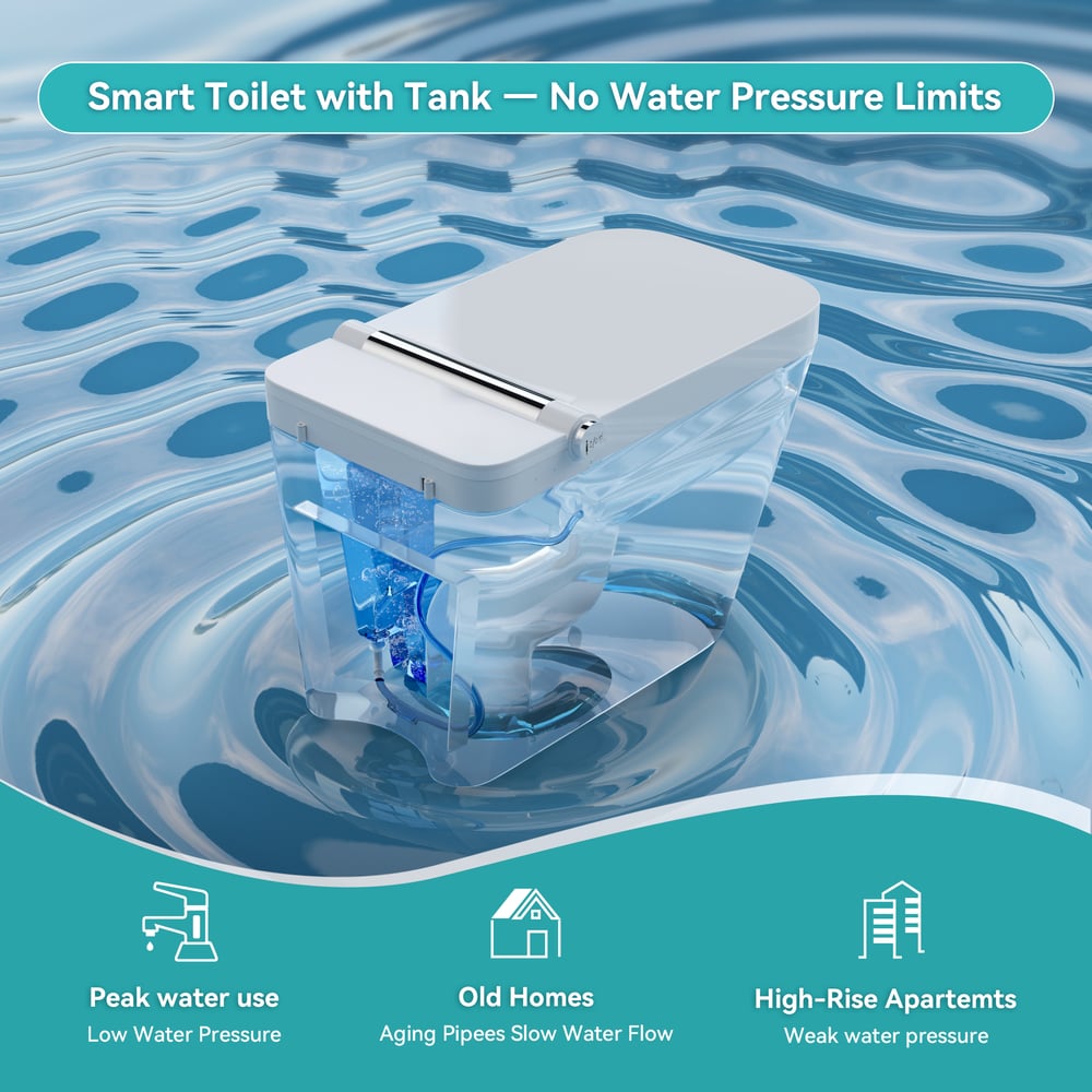 Cubera V2 Smart Bidet Toilet with Aromatherapy, Dual Flush 1.32/1.58 GPF