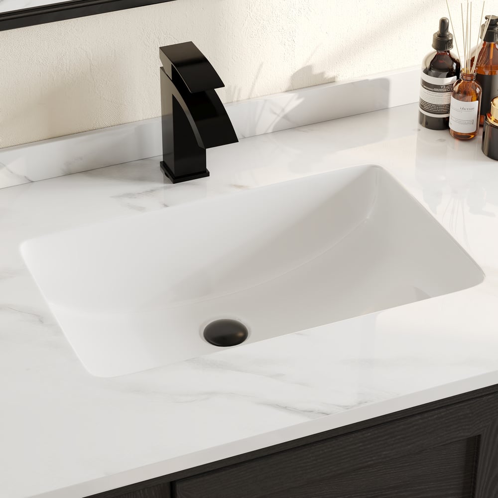 42" Arune Black Bathroom Vanity with Arched Glass Doors, Drawers and Light