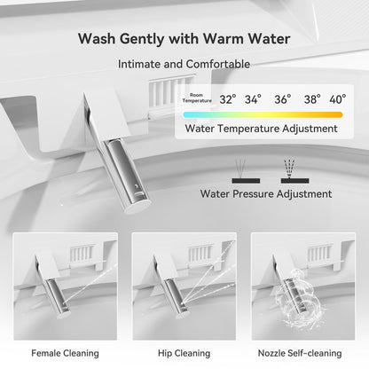 Hynova AX2 Pro Smart Bidet Toilet with Aromatherapy, Rose Gold, 1.28 GPF