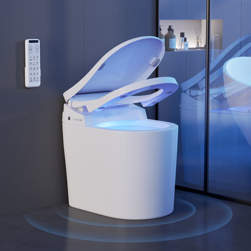 Fitro H1 Compact Smart Bidet Toilet with Deodorization and Automatic Flushing, 1.32 GPF