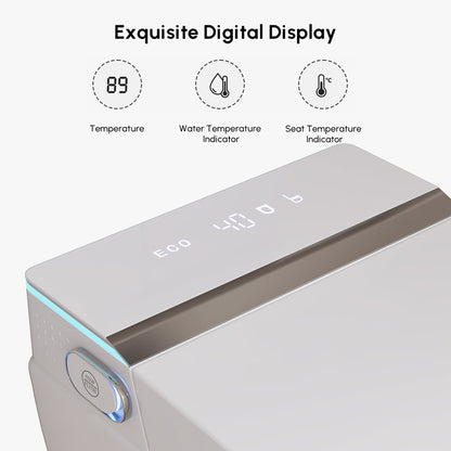 Airloo Smart Bidet Toilet with Built-in Tank and Auto-Open Lid, Dual Flush 1.1/1.6 GPF