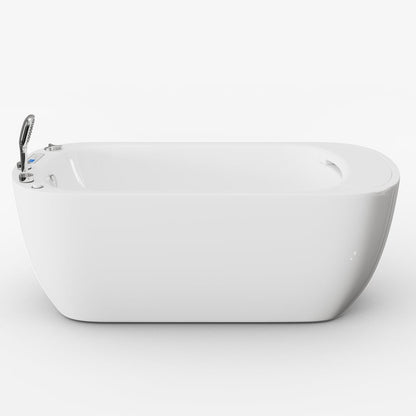 67" 2-Person Whirlpool Bathtub with Massage Jets & Thermostatic Control