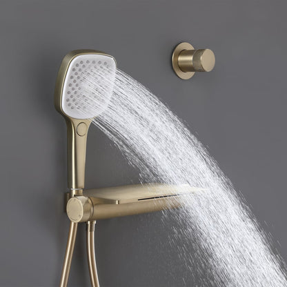 Luxury Wall-Mounted Shower System with Rainfall Head & Body Spray