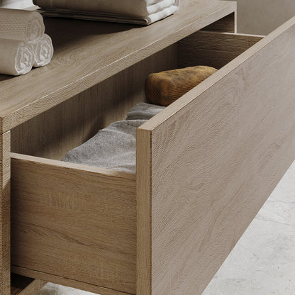 Modena 35.4"Floating Single Bathroom Vanity with Sink, Sintered Stone Top