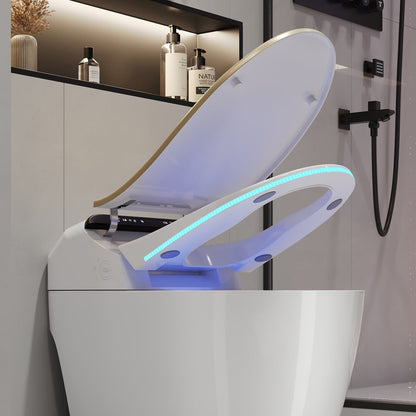 Hynova AX2 Pro Smart Bidet Toilet with Aromatherapy, Rose Gold, 1.28 GPF