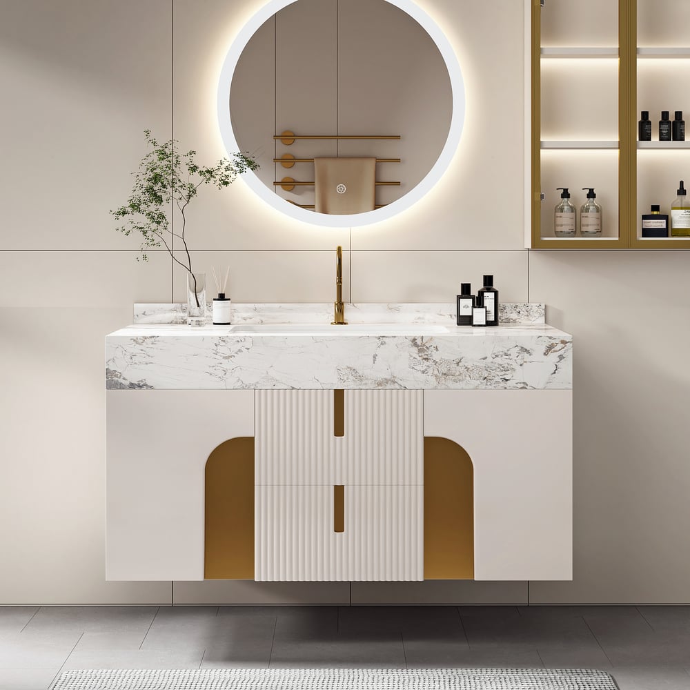 Artis 36" Floating Single Bathroom Vanity with Sink, Sintered Stone Top, Ample Storage