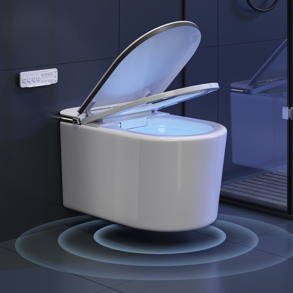Airloo S6 Wall-Mounted Smart Bidet Toilet with Auto Lid, Aromatherapy