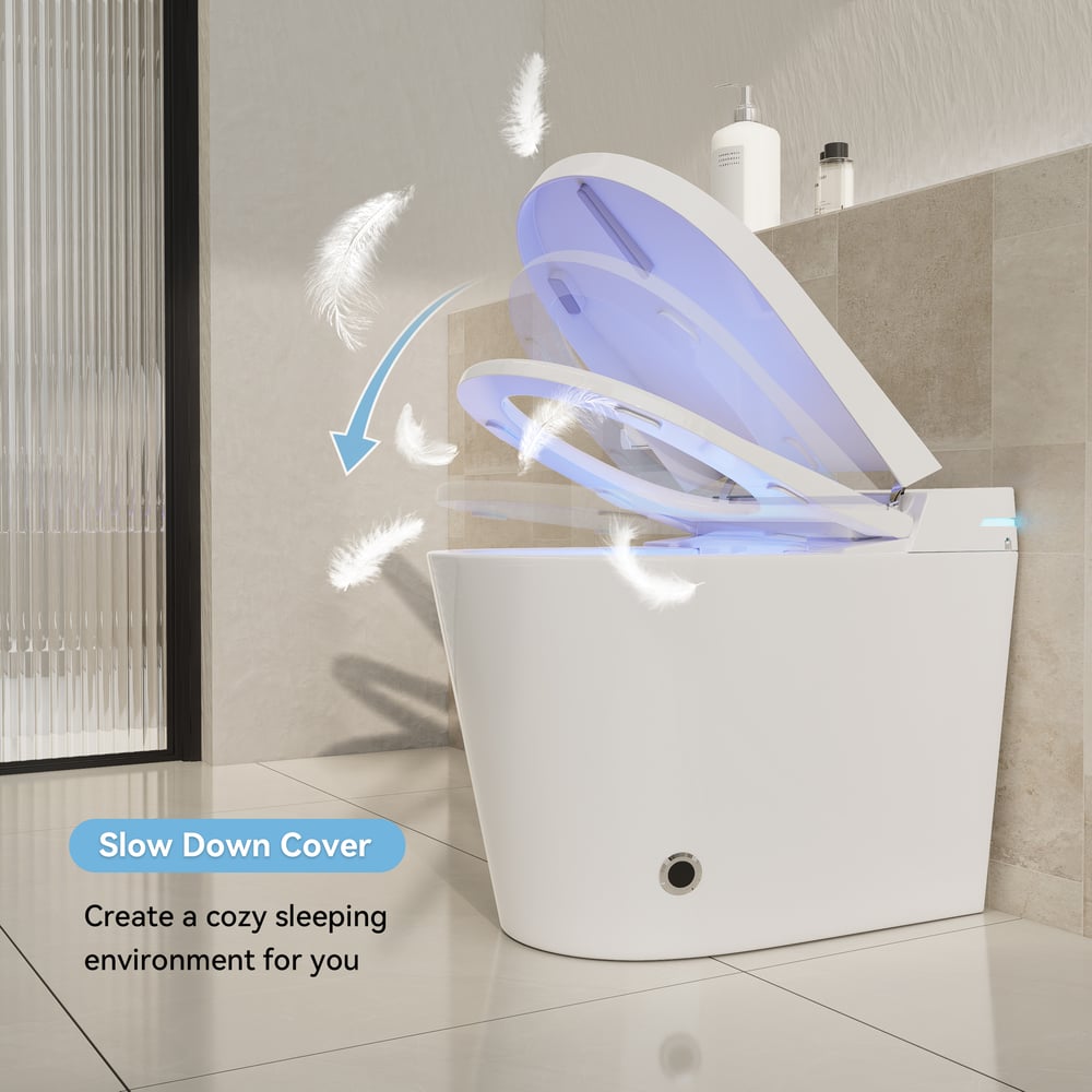 Fitro H2 Pro Compact Smart Bidet Toilet with Built-In Tank, UV Sterilization, 1.32 GPF