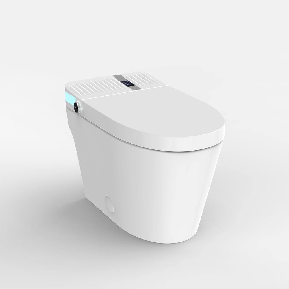 Glowin K1 Smart Bidet Toilet with Heated Seat & Rear Ambient Light, 1.32 GPF