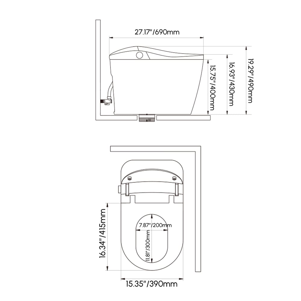Nexin C3 Smart Bidet Toilet with UV Sterilization, Built-in aromatherapy
