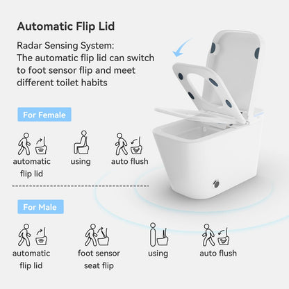 Cubera V2 Smart Bidet Toilet with Aromatherapy, Dual Flush 1.32/1.58 GPF