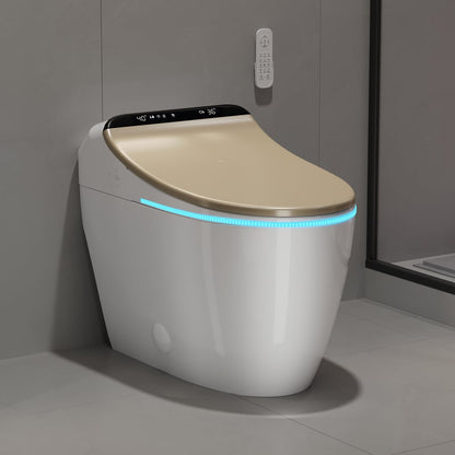Hynova AX2 Pro Smart Bidet Toilet with Aromatherapy, Rose Gold, 1.28 GPF