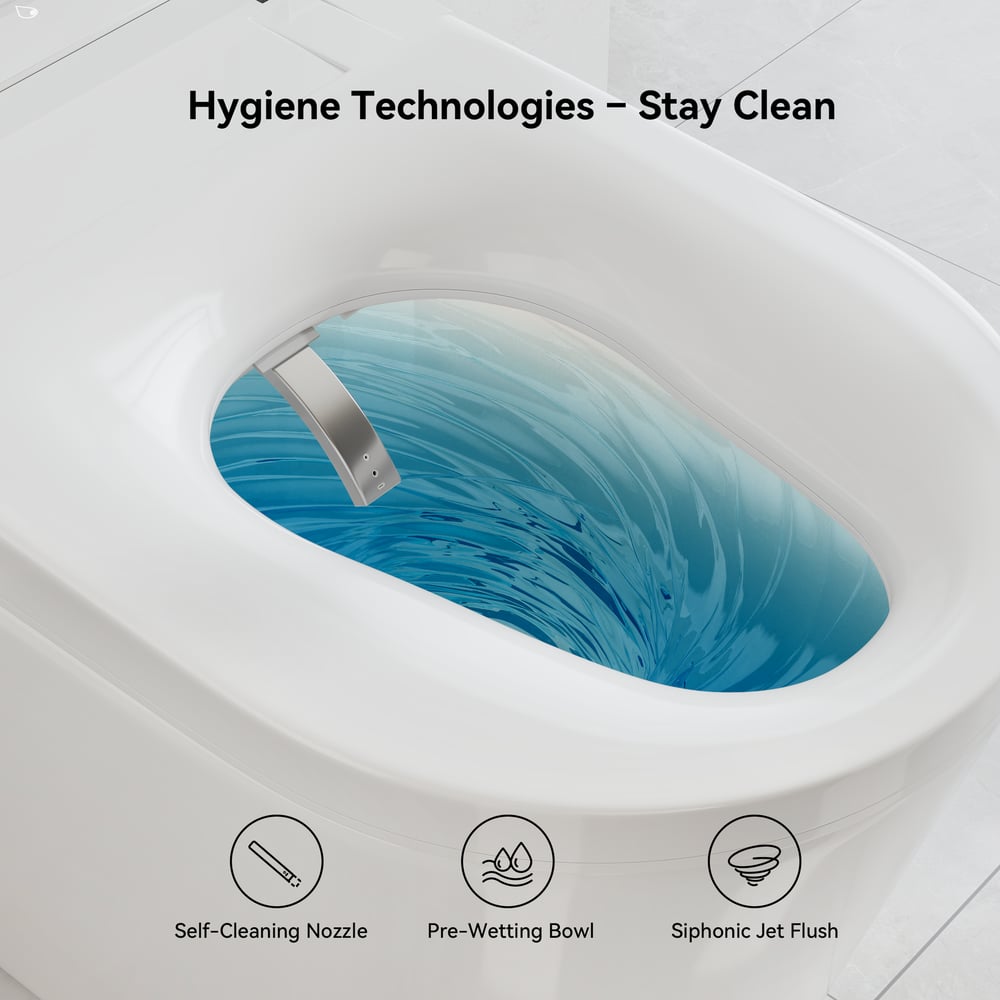 Glowin K4 Smart Bidet Toilet with Aromatherapy, ADA Height, Dual Flush 0.92/1.32 GPF