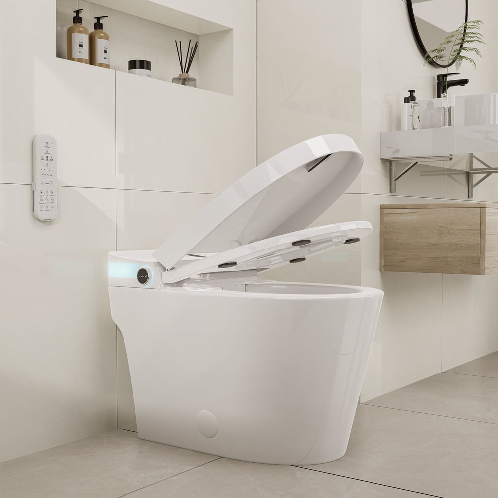 Glowin K1 Smart Bidet Toilet with Heated Seat & Rear Ambient Light, 1.32 GPF