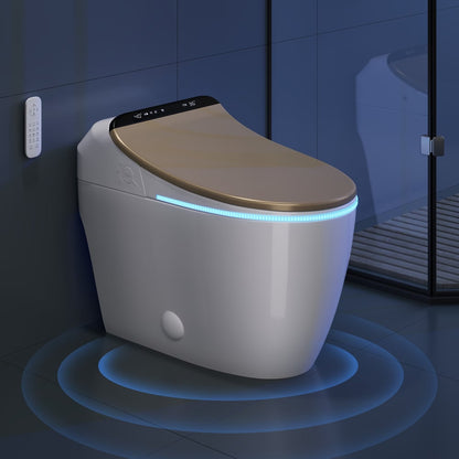 Hynova AX2 Pro Smart Bidet Toilet with Aromatherapy, Rose Gold, 1.28 GPF