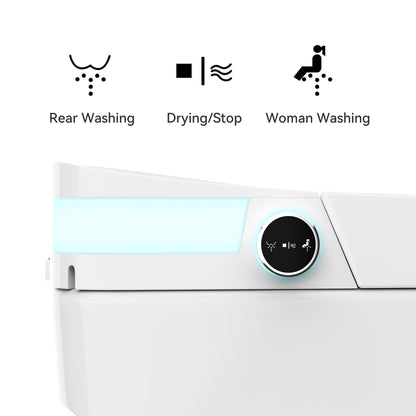 Glowin K1 Smart Bidet Toilet with Heated Seat & Rear Ambient Light, 1.32 GPF